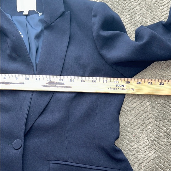 Cinq A Sept Women’s Roxie Contrast Trim Blazer In Navy Blue Size 6 - Picture 14 of 16